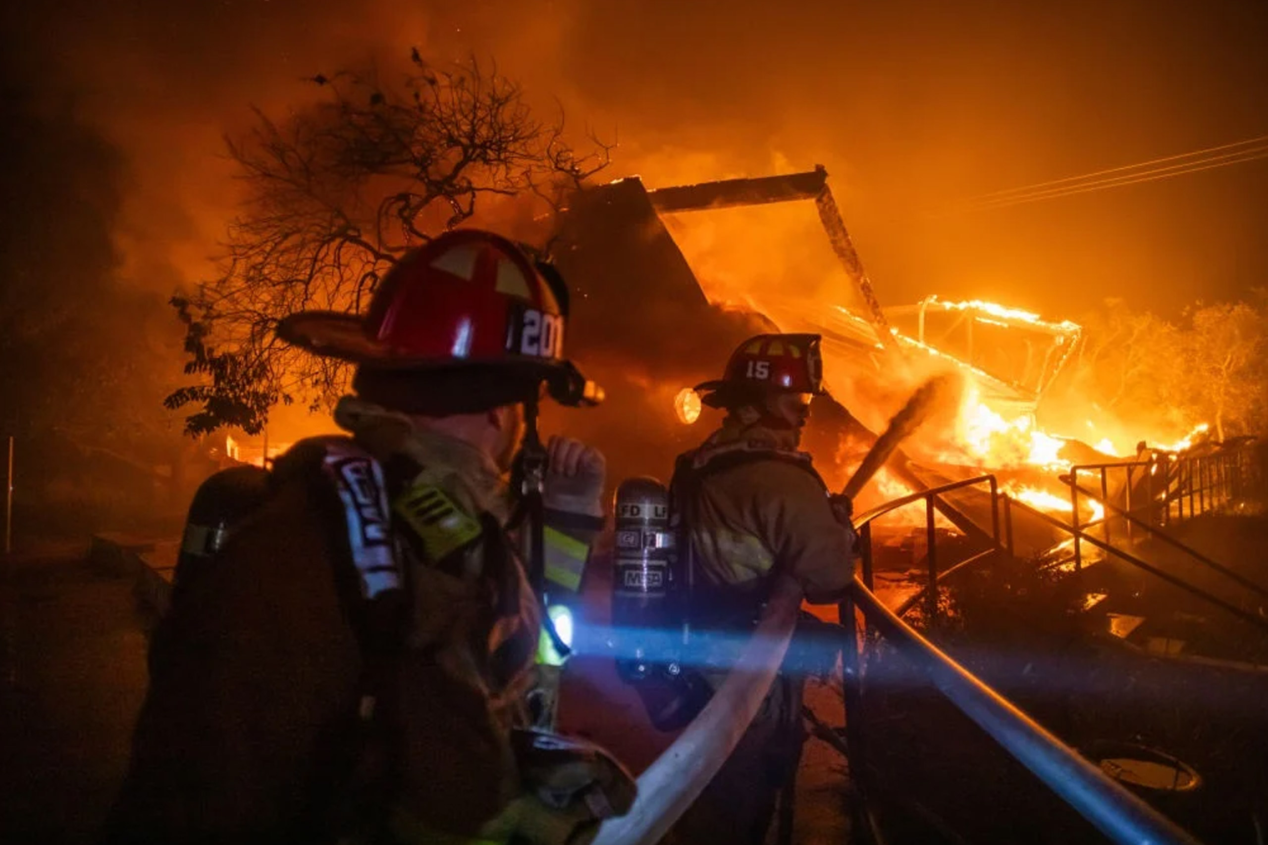 Firefighters in L.A.